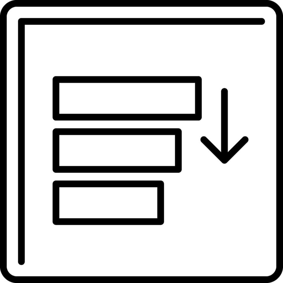 Sort Line Icon vector