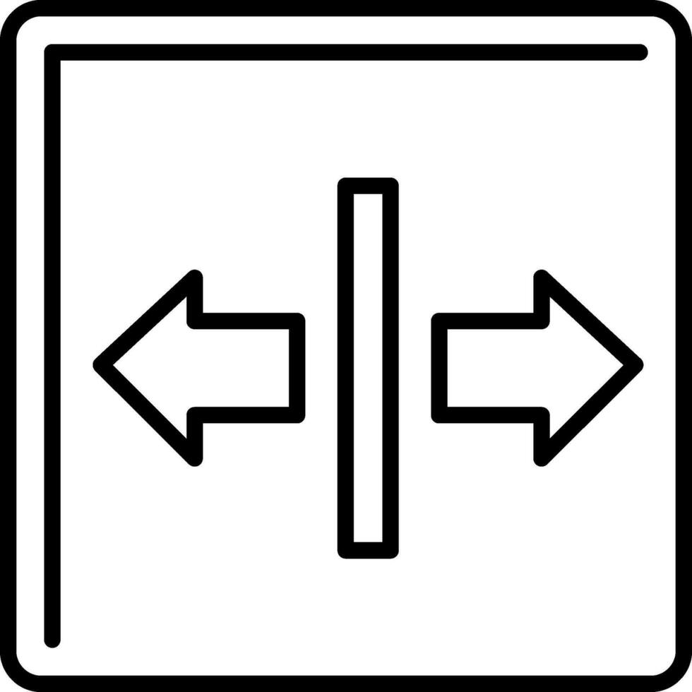 Left Right Line Icon vector