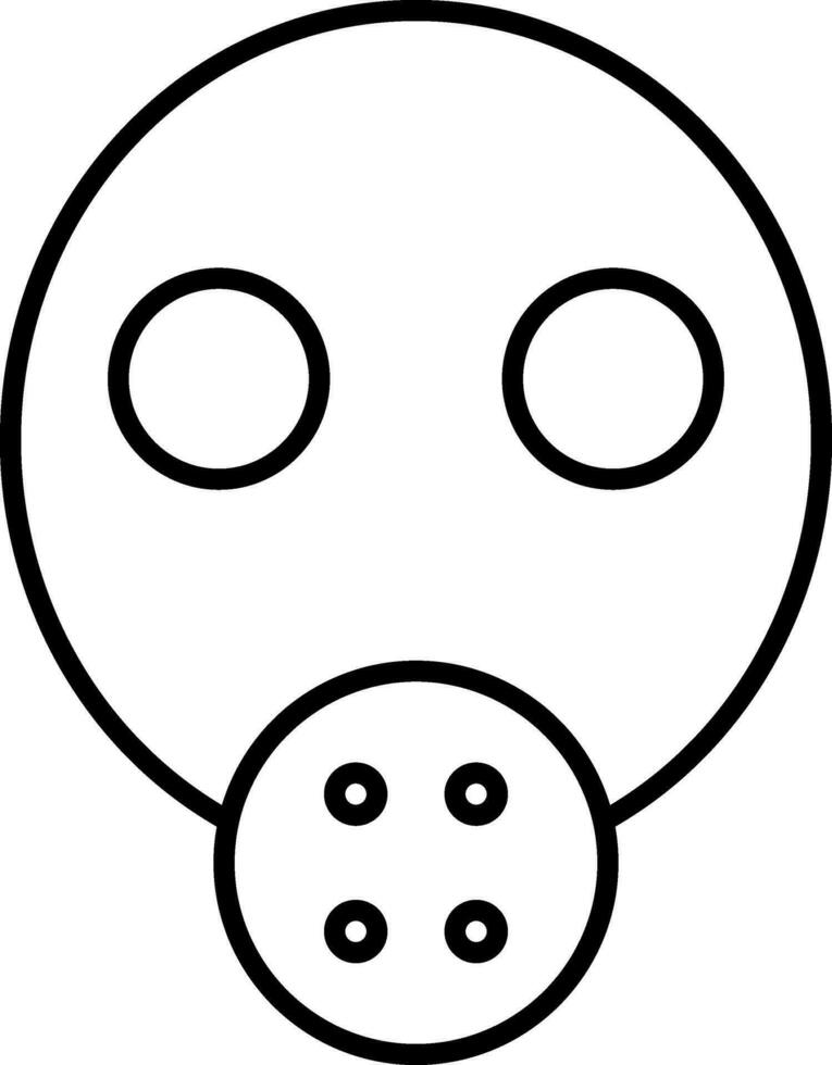 Gas Mask Line Icon vector