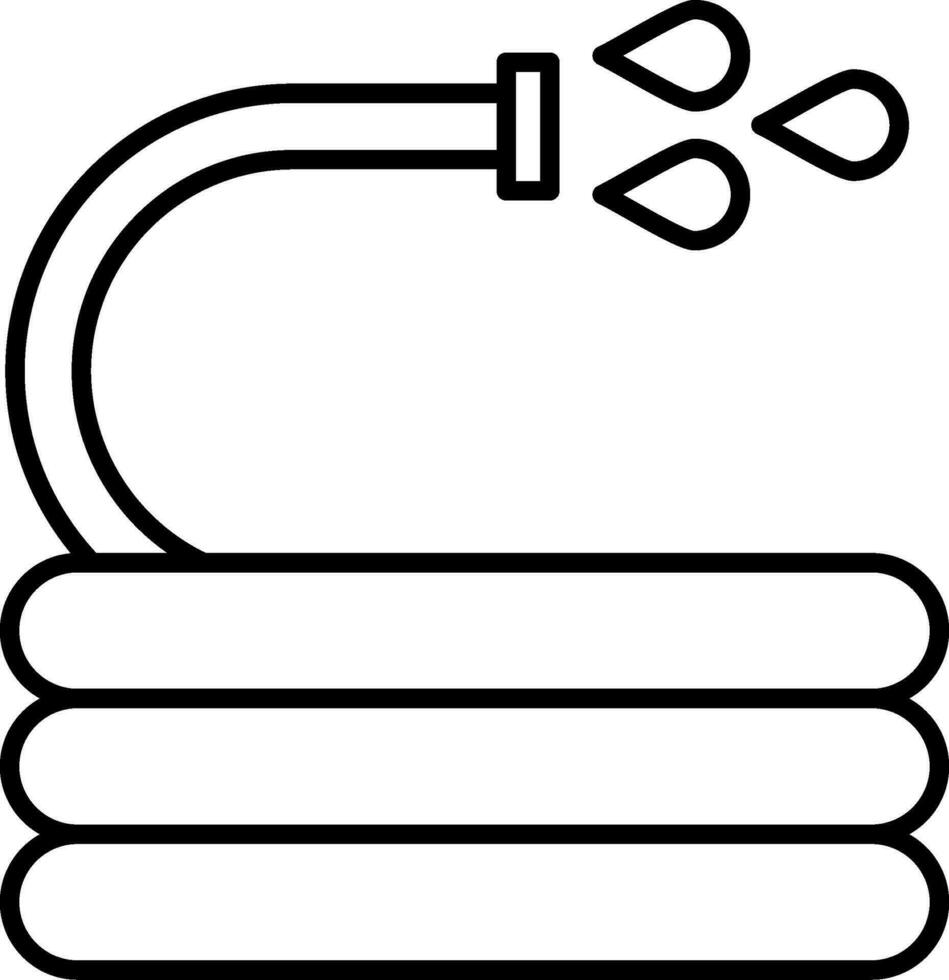 Water Hose Line Icon vector