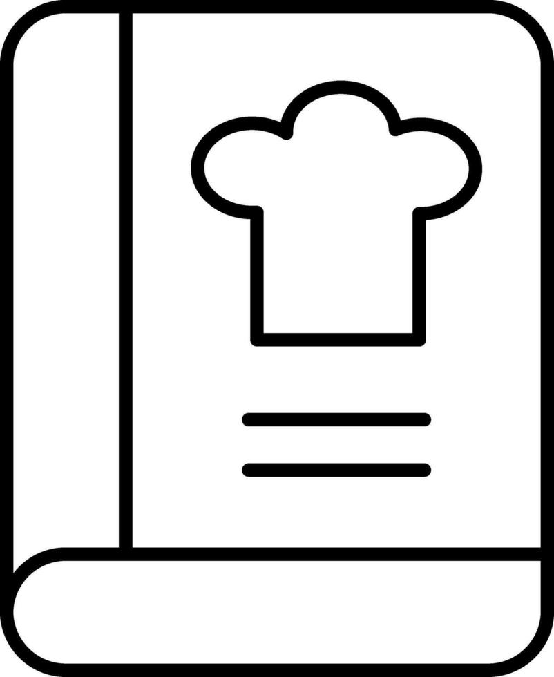 cocinar libro línea icono vector