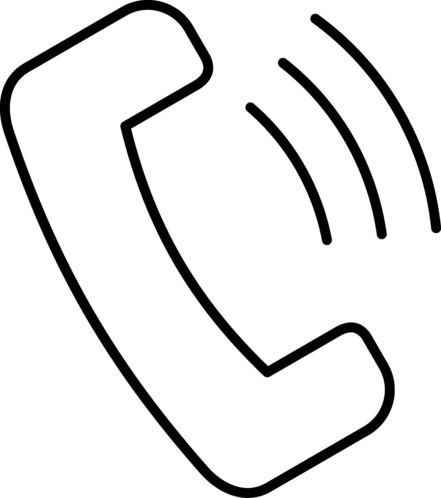 Phone Call Line Icon vector