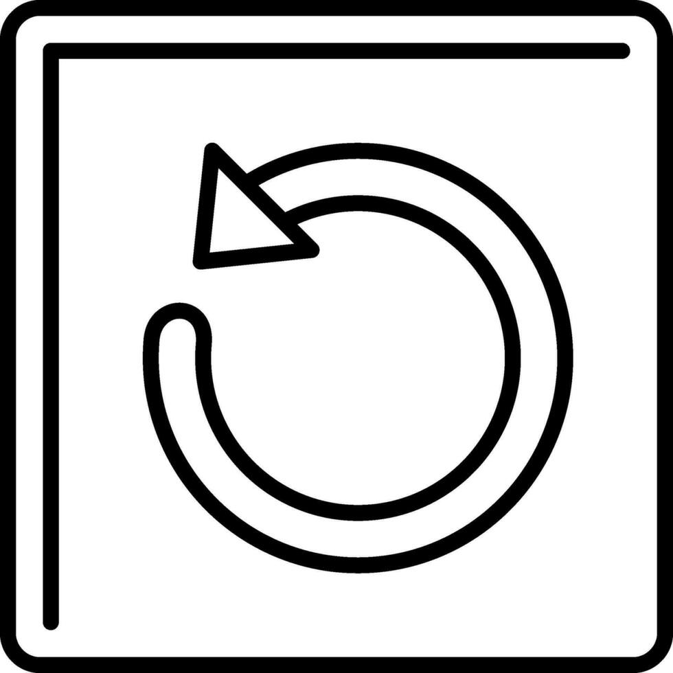 Undo Line Icon vector