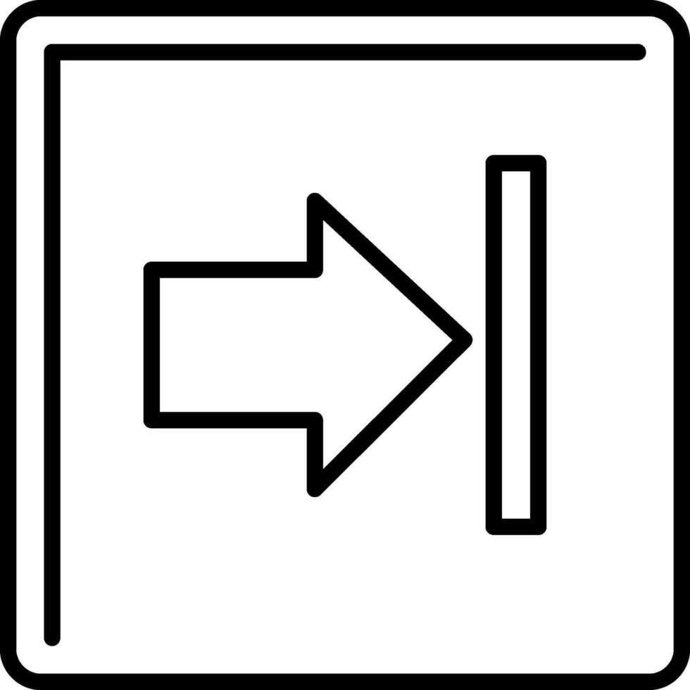 Right Arrow Line Icon vector