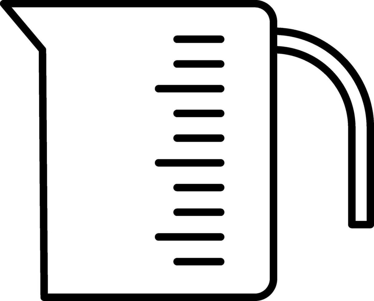 Measuring Cup Line Icon vector