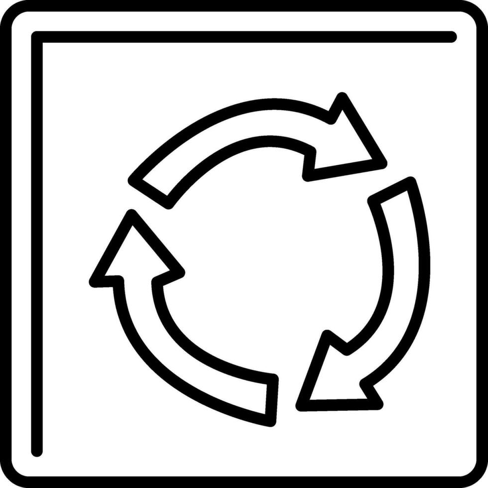 Roundabout Line Icon vector