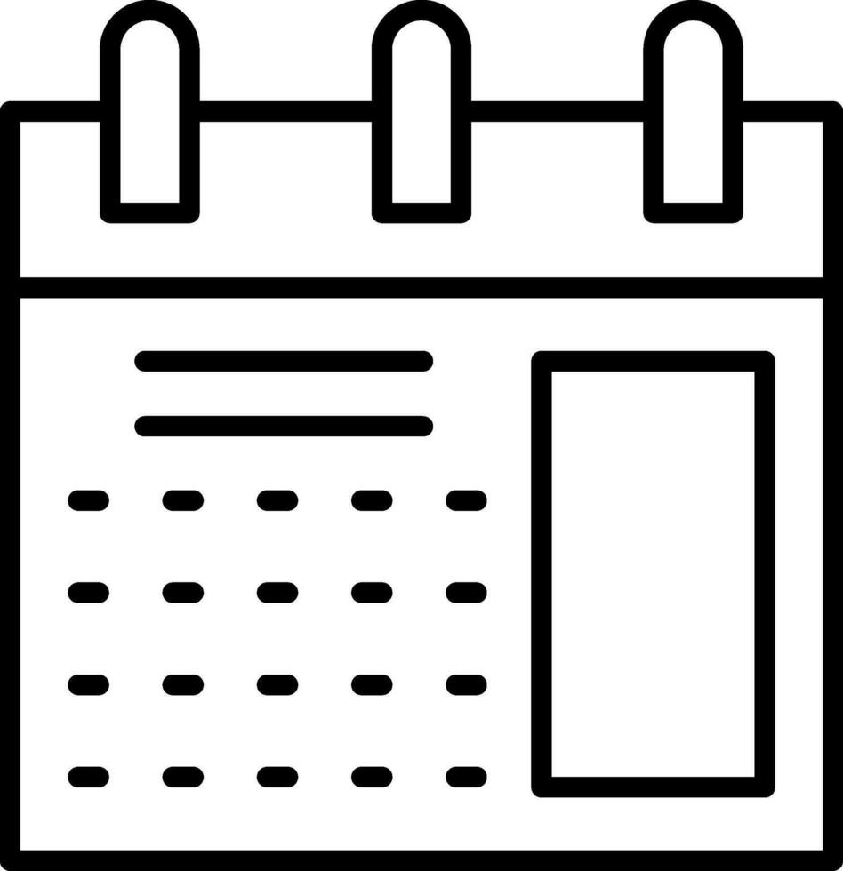 Agenda Line Icon vector