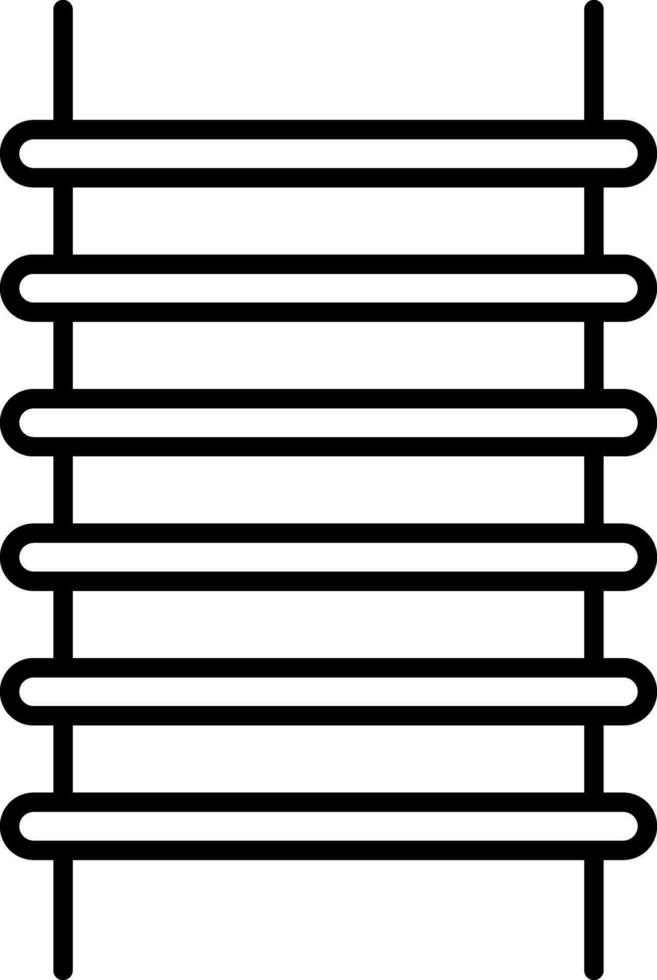 Step Ladder Line Icon vector