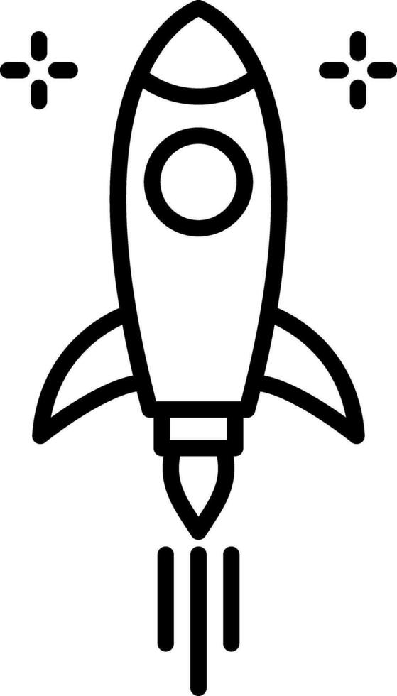 Rocket Line Icon vector