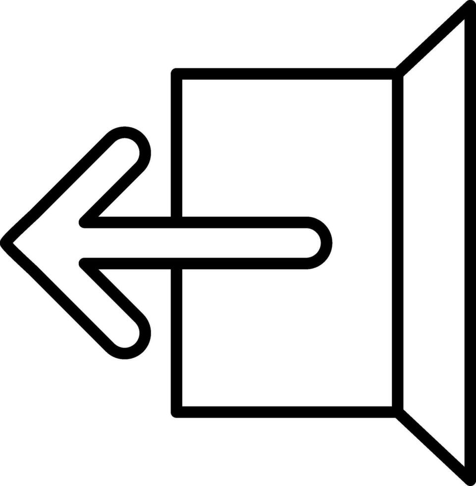 Logout Line Icon vector