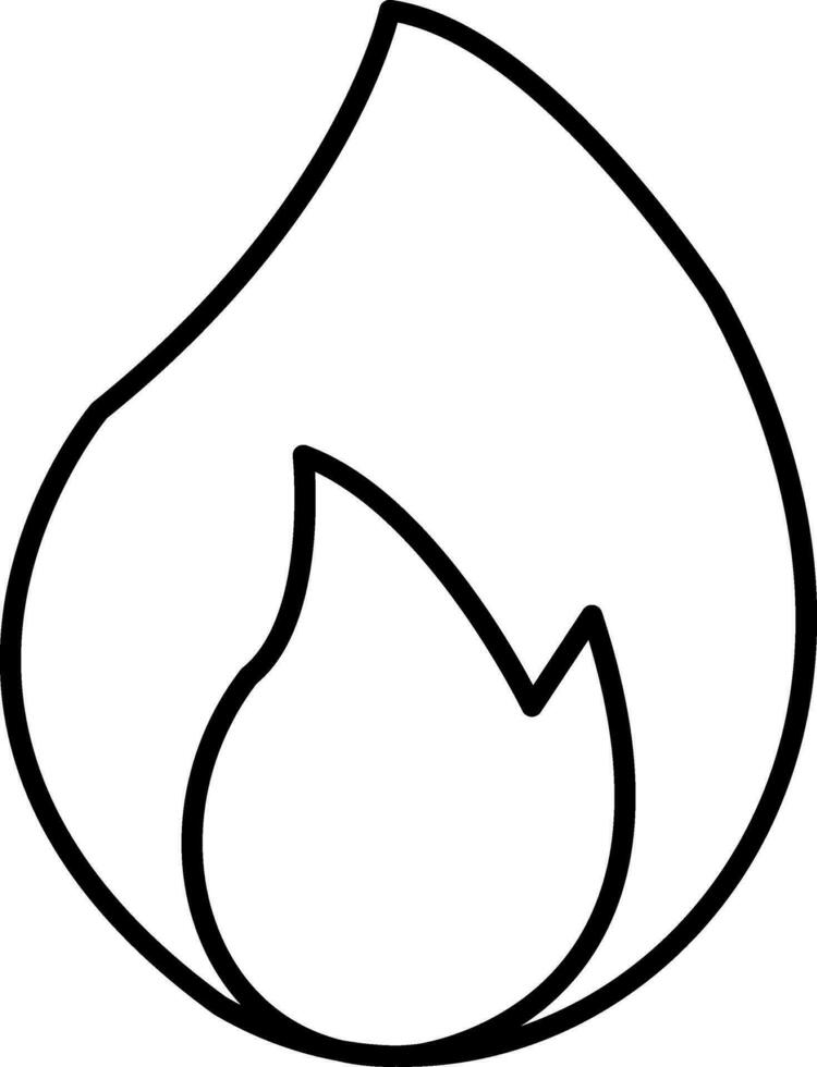 Burn Line Icon vector