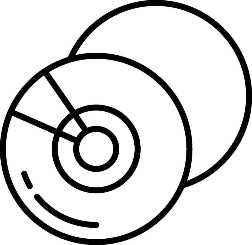 Compact Disk Line Icon vector