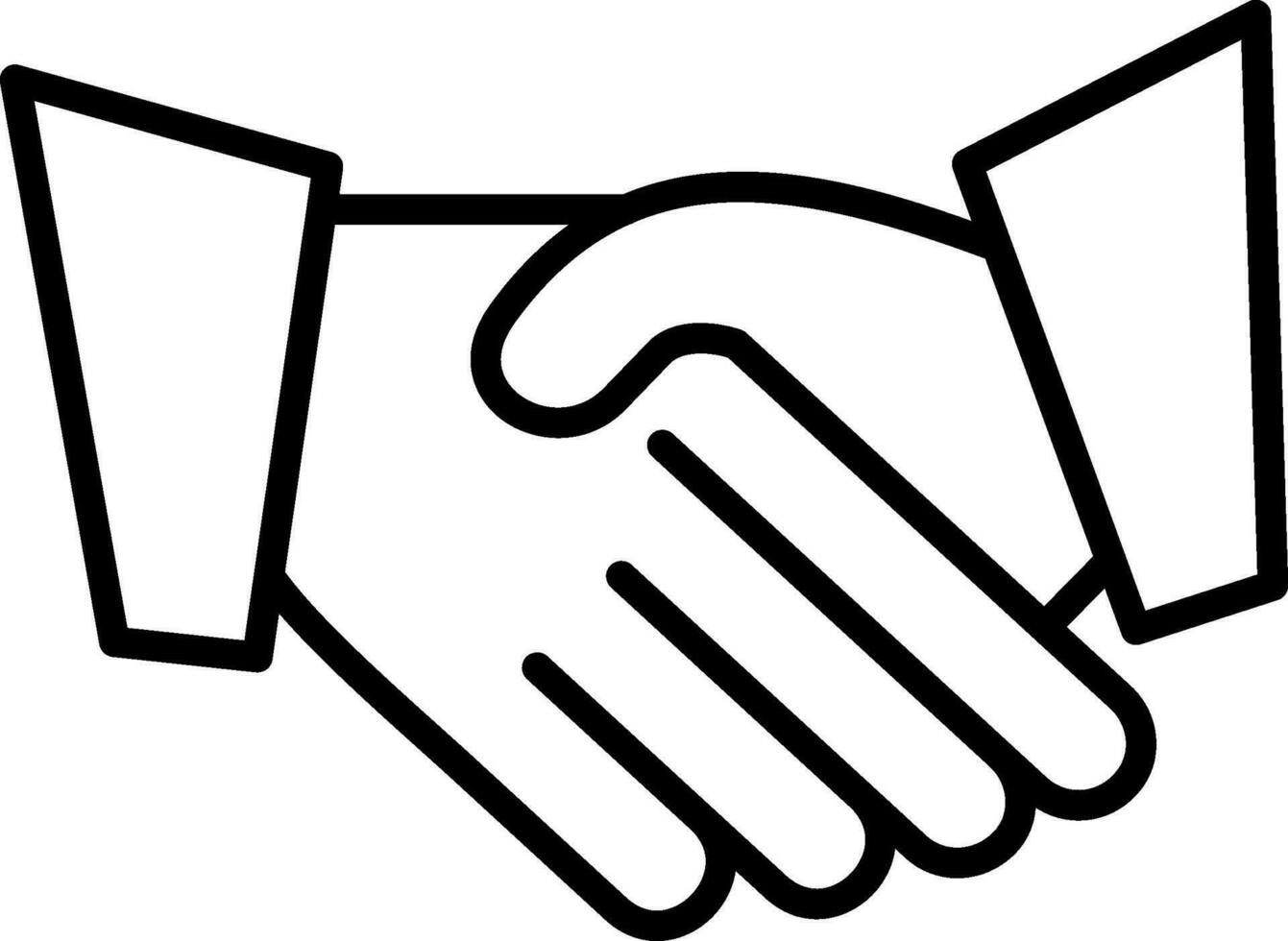 Hand Shaking Line Icon vector