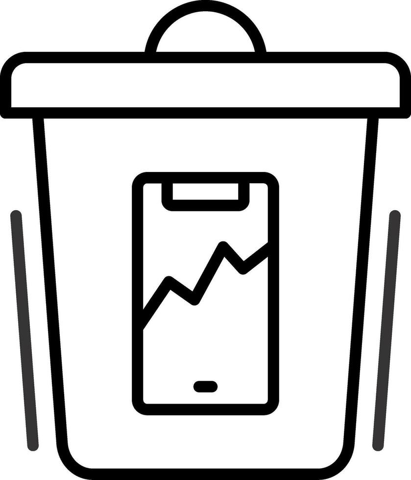 Garbage Line Icon vector
