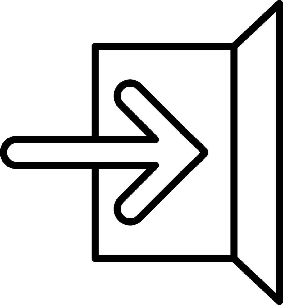Sign In Line Icon vector