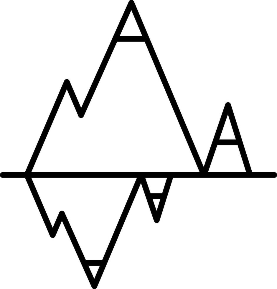 Glacier Line Icon vector