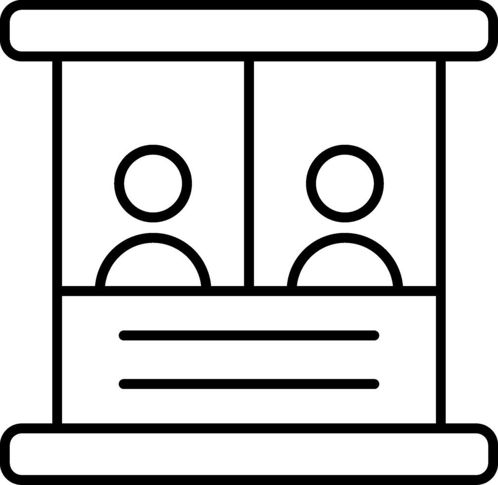 Ticket Box Line Icon vector