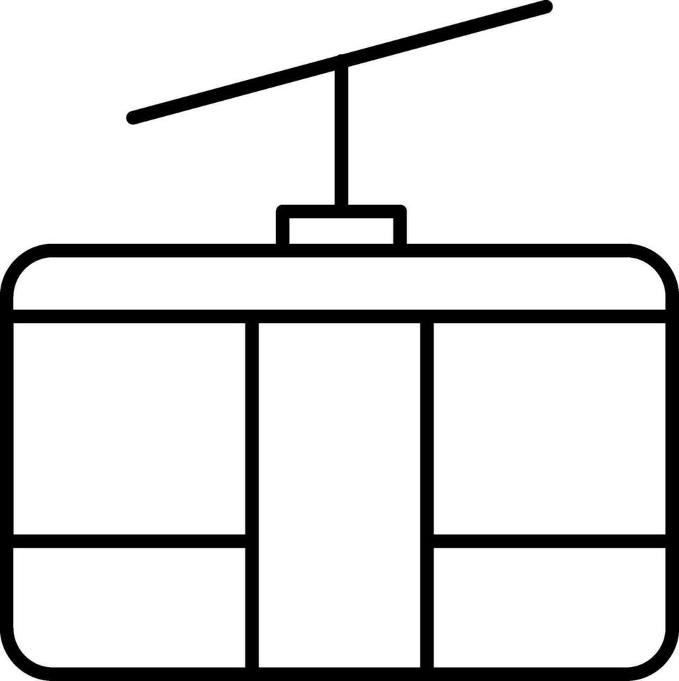 Cableway Line Icon vector