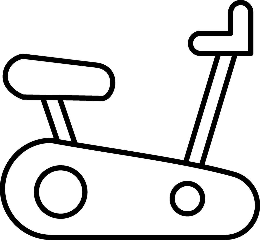 Exercising Bike Line Icon vector