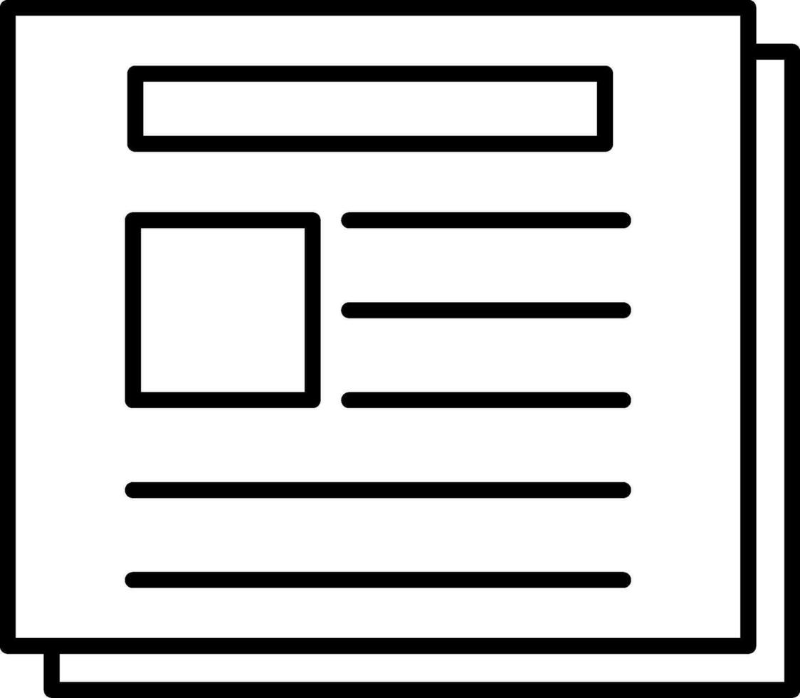 Newspaper Line Icon vector