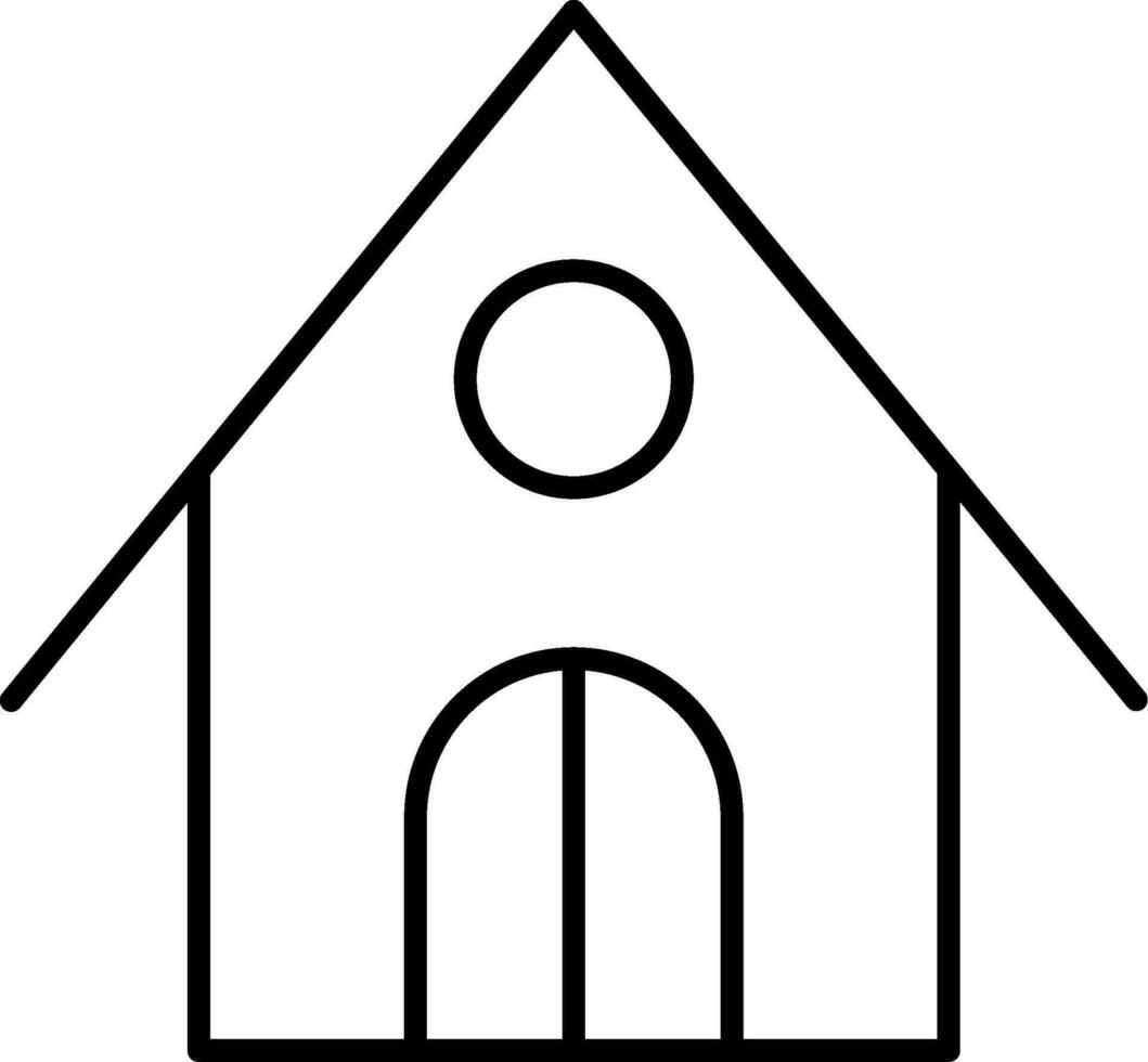 Lodge Line Icon vector