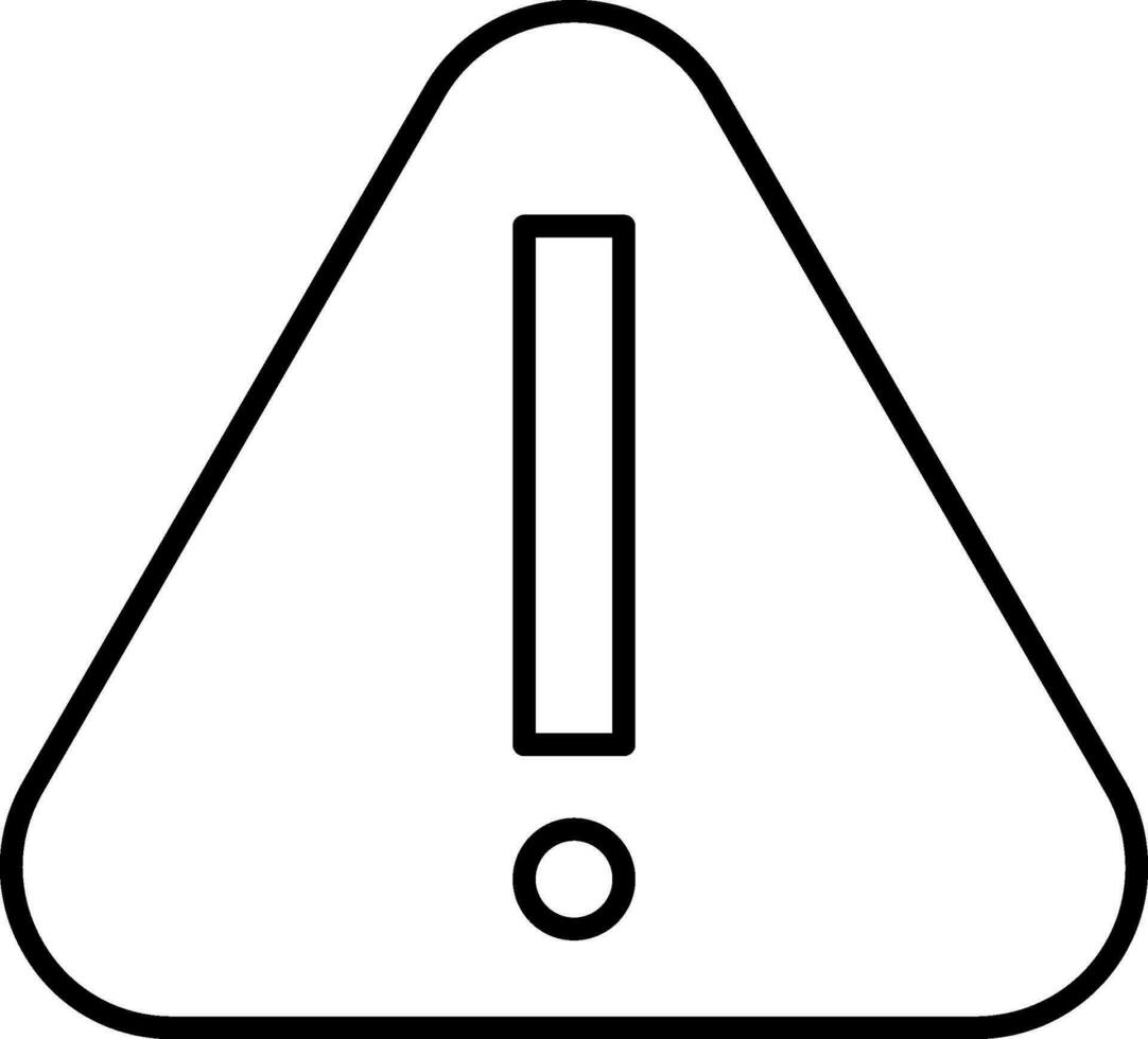 Warning Line Icon vector