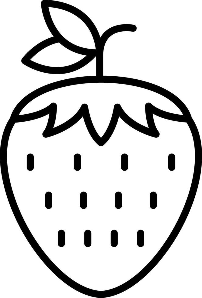 Strawberries Line Icon vector