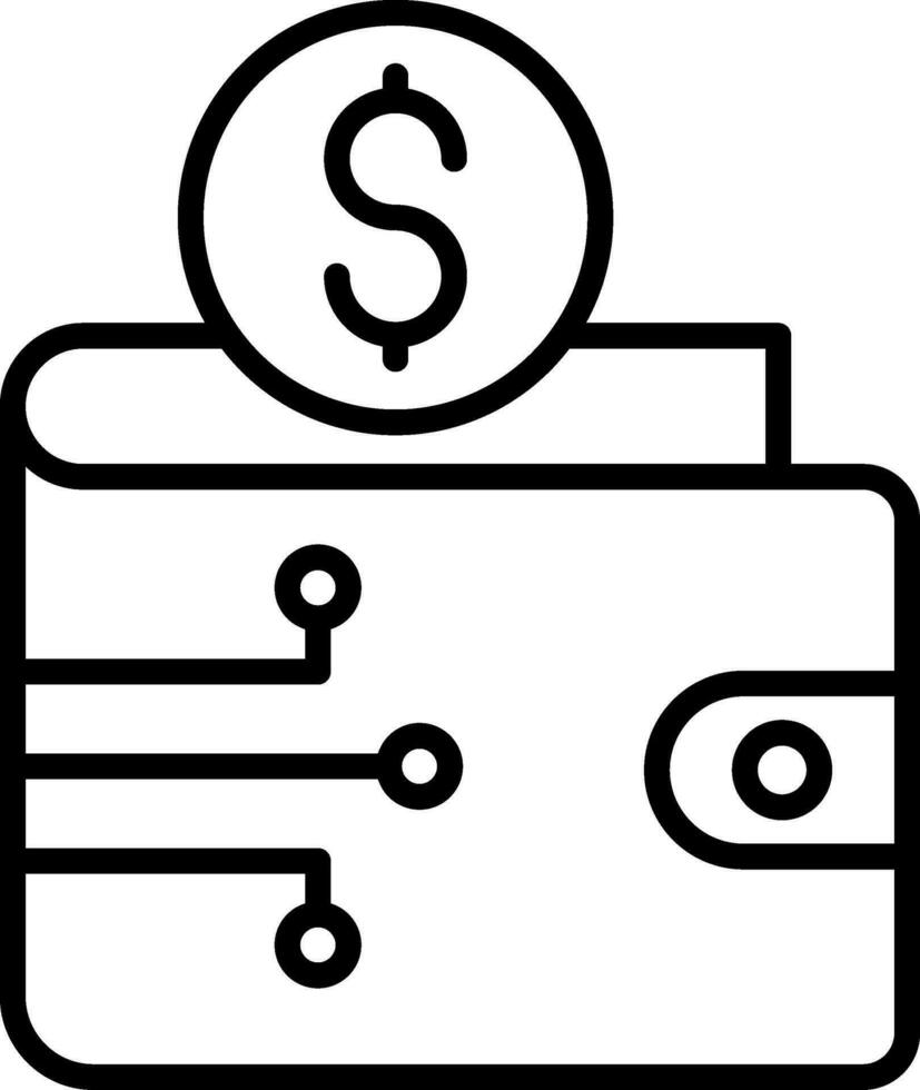 Ewallet Line Icon vector