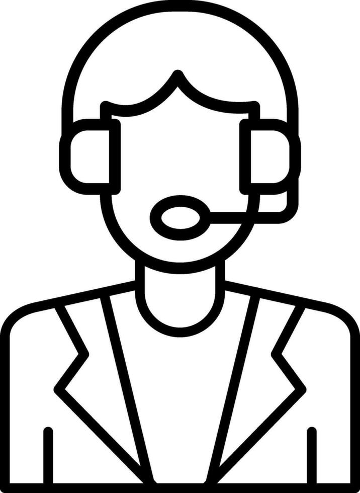 Customer Service Line Icon vector