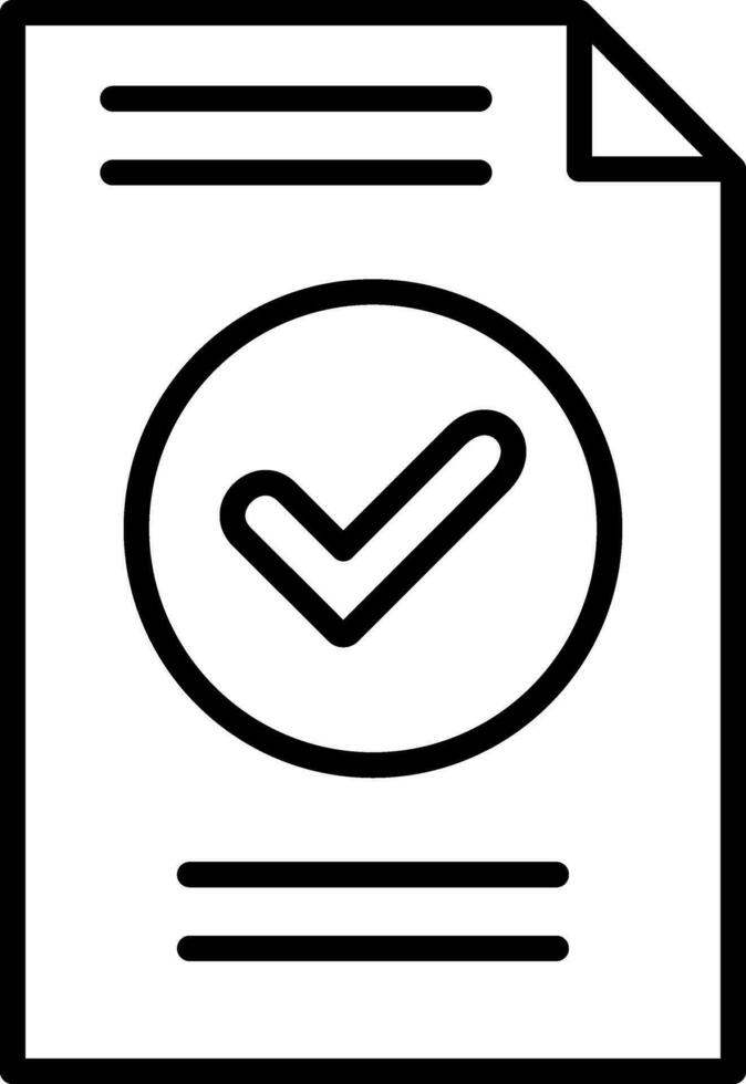 Verified Line Icon vector