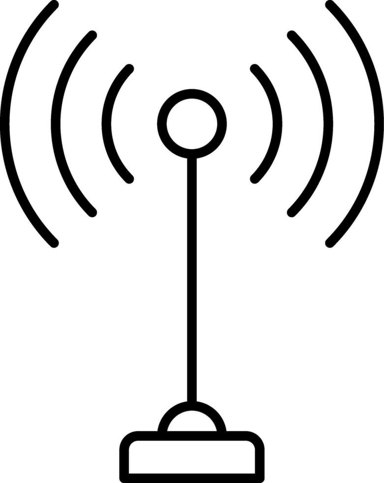 icono de línea de antena vector