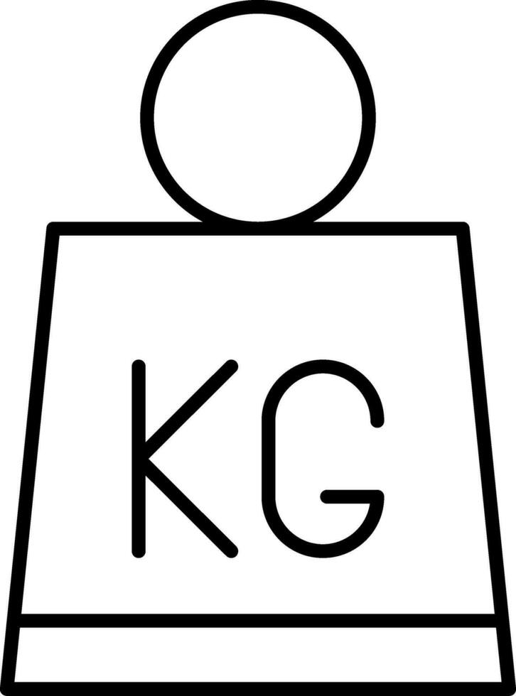 Weight Line Icon vector