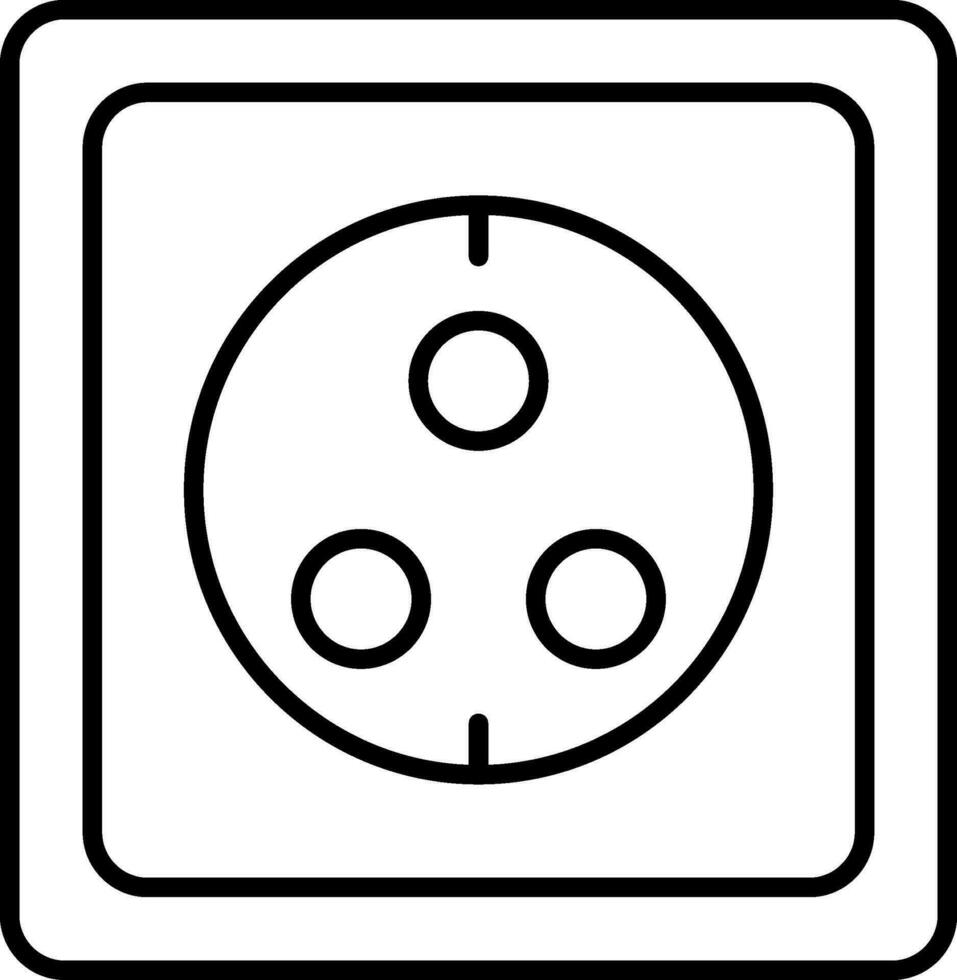 Wall Socket Line Icon vector