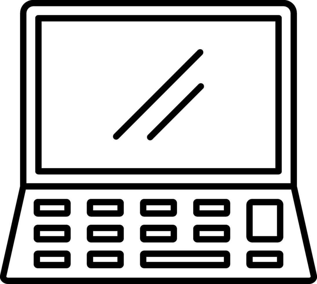 Laptop Line Icon vector