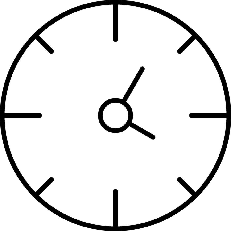 icono de línea de reloj vector