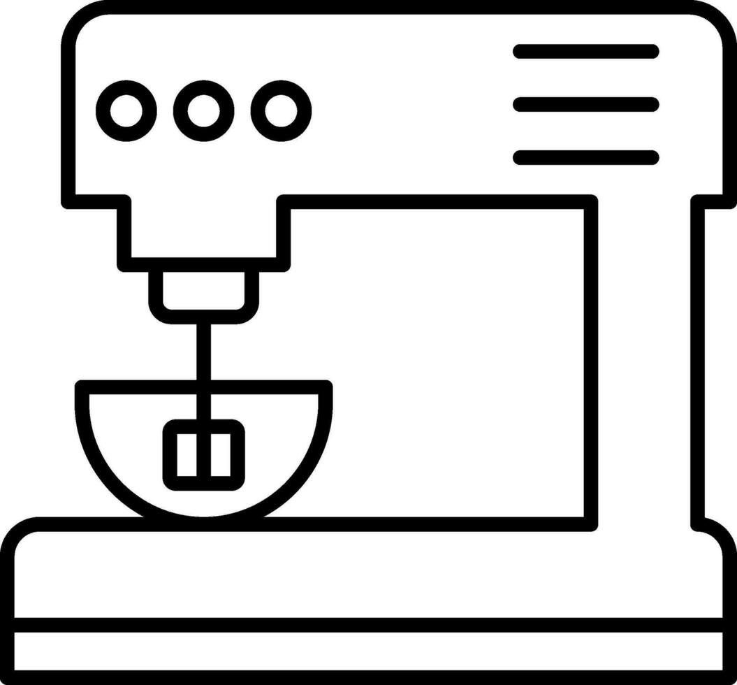 Electric Mixer Line Icon vector