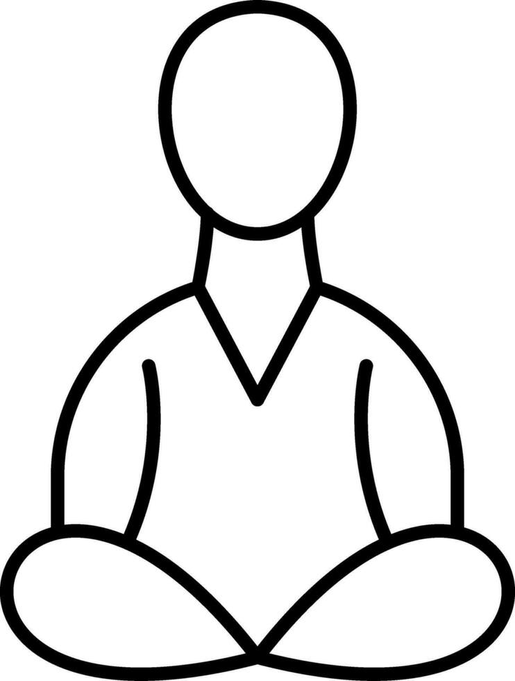 Meditation Line Icon vector