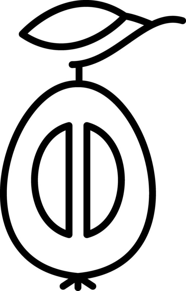 Loquat Line Icon vector