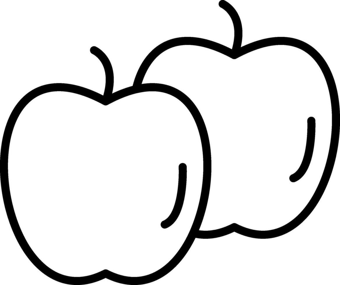 Apples Line Icon vector