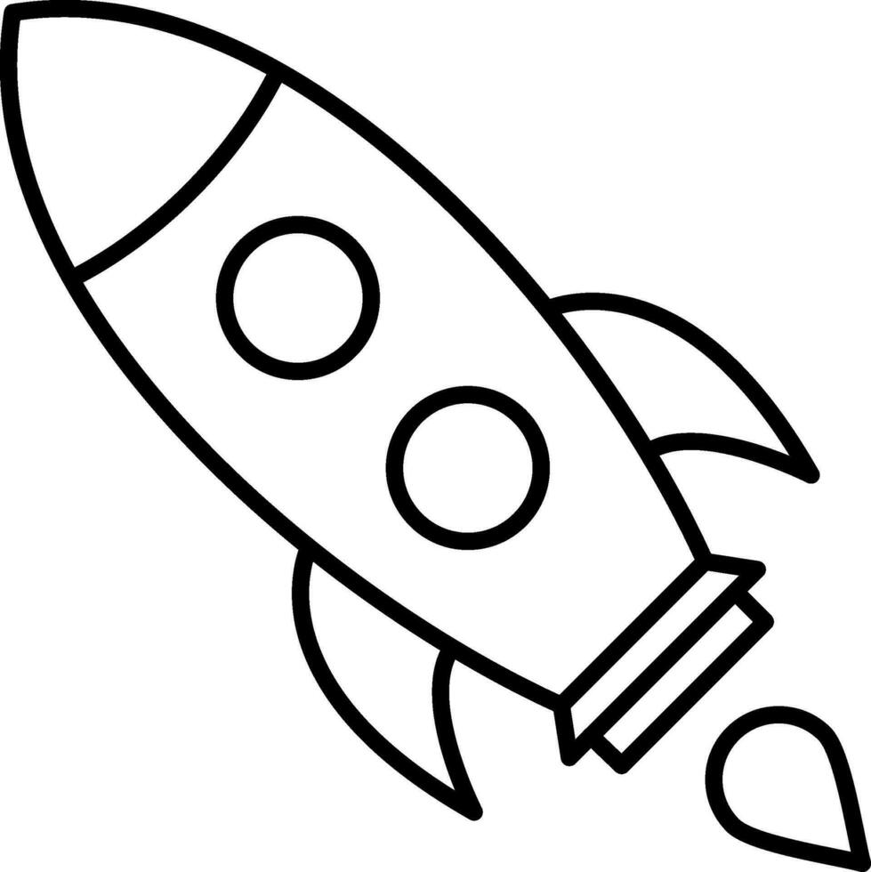 Rocket Line Icon vector