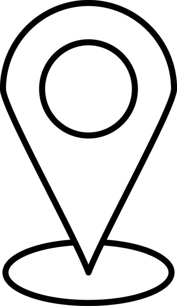 Starred Location Line Icon vector