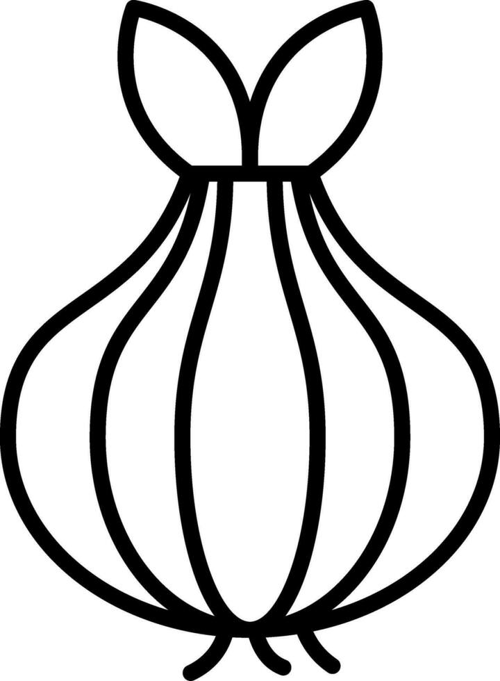 Onion Line Icon vector