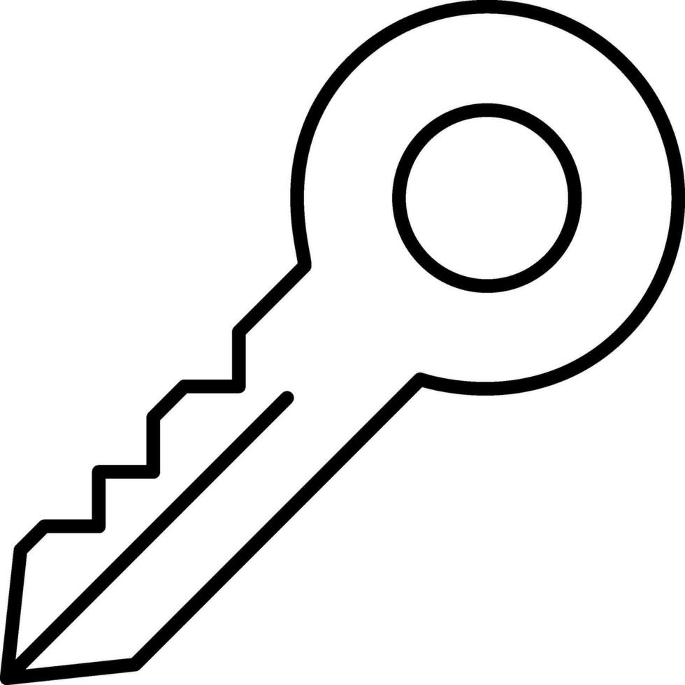 Key Line Icon vector