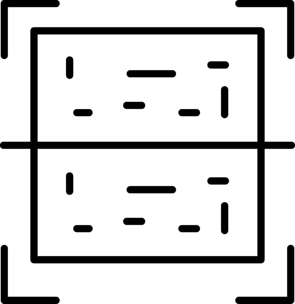 Qr Code Line Icon vector