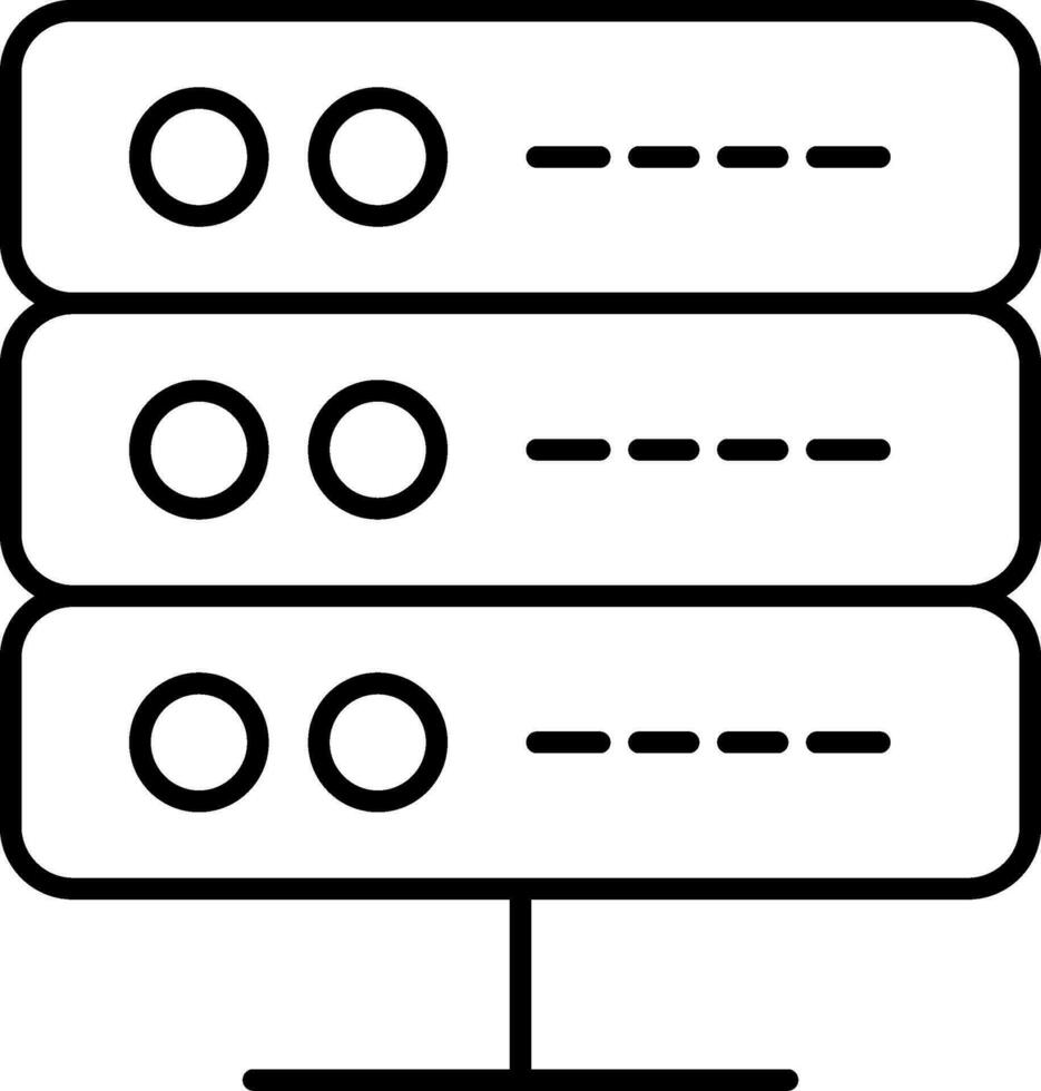 Server Line Icon vector