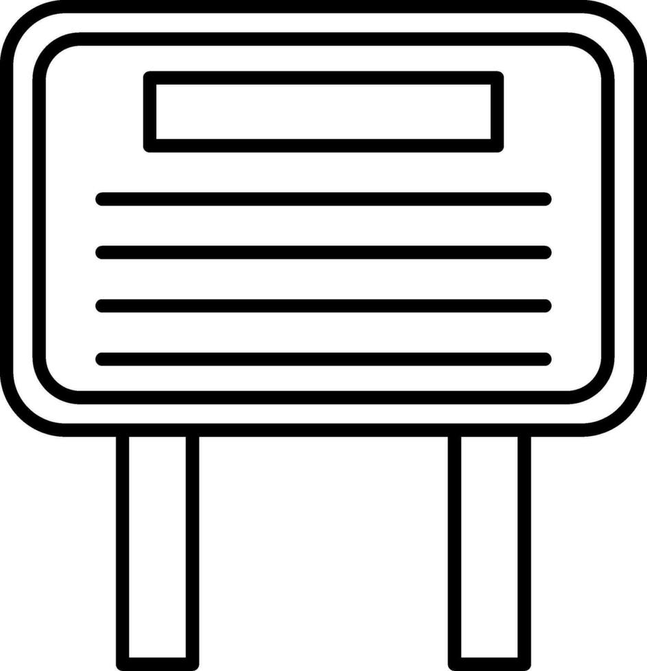 BillBoard Line Icon vector