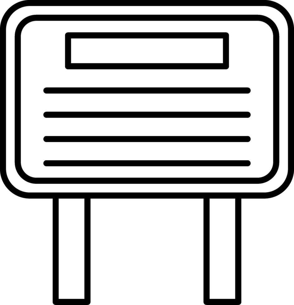 BillBoard Line Icon vector