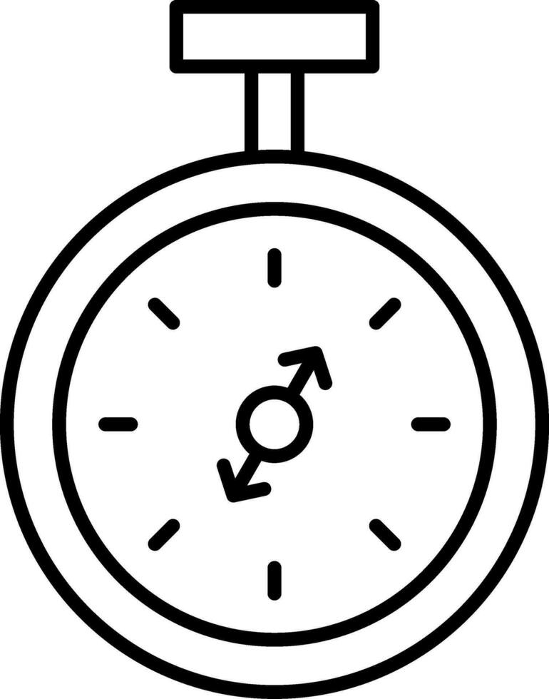 Pocket Watch Line Icon vector