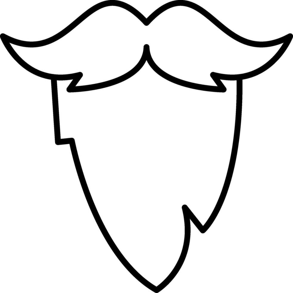 Moustache Line Icon vector