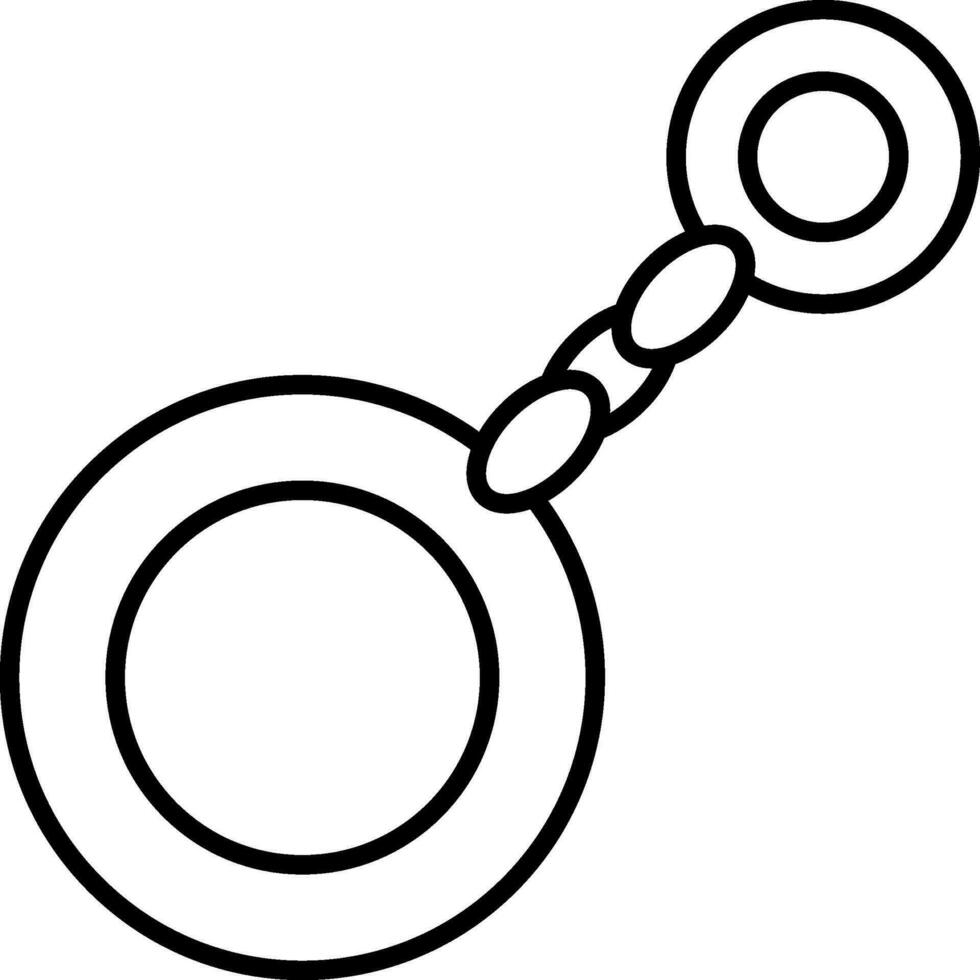 Key Chain Line Icon vector
